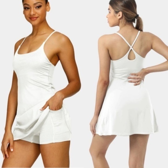 Halara Everyday Cloudful™ 2 in1 Flare Workout Dress Wannabe - Picture 1 of 8